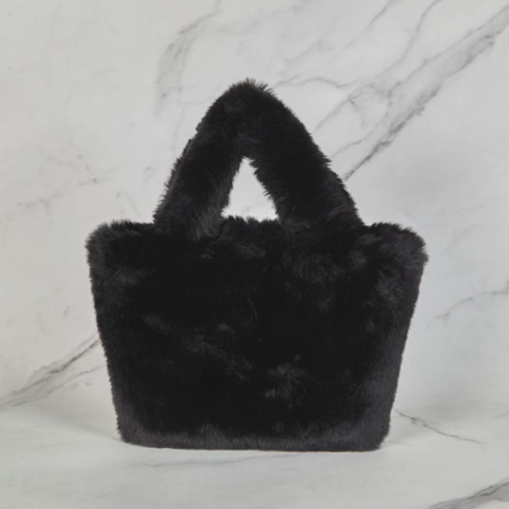 

Lala Fur Tote Crossbody Bag Black Maiab0024 Single option