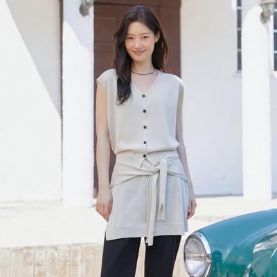 On On Knit Vest Skirt Set Nek6mv529
