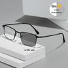 Neutrale Mode Vollrand Myopiebrille HD Blaulichtfilter Herren Businessbrille Luxus Quadratischer Rahmen Myopiebrille -3.5-4.0