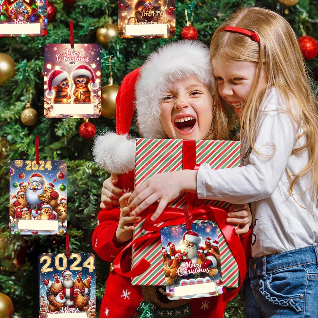 Christmas Wallet Ornament Set 8 Wallet Pendants Gift Card Wallet Holiday Gift Tags, Christmas Decorations And Card Combinations