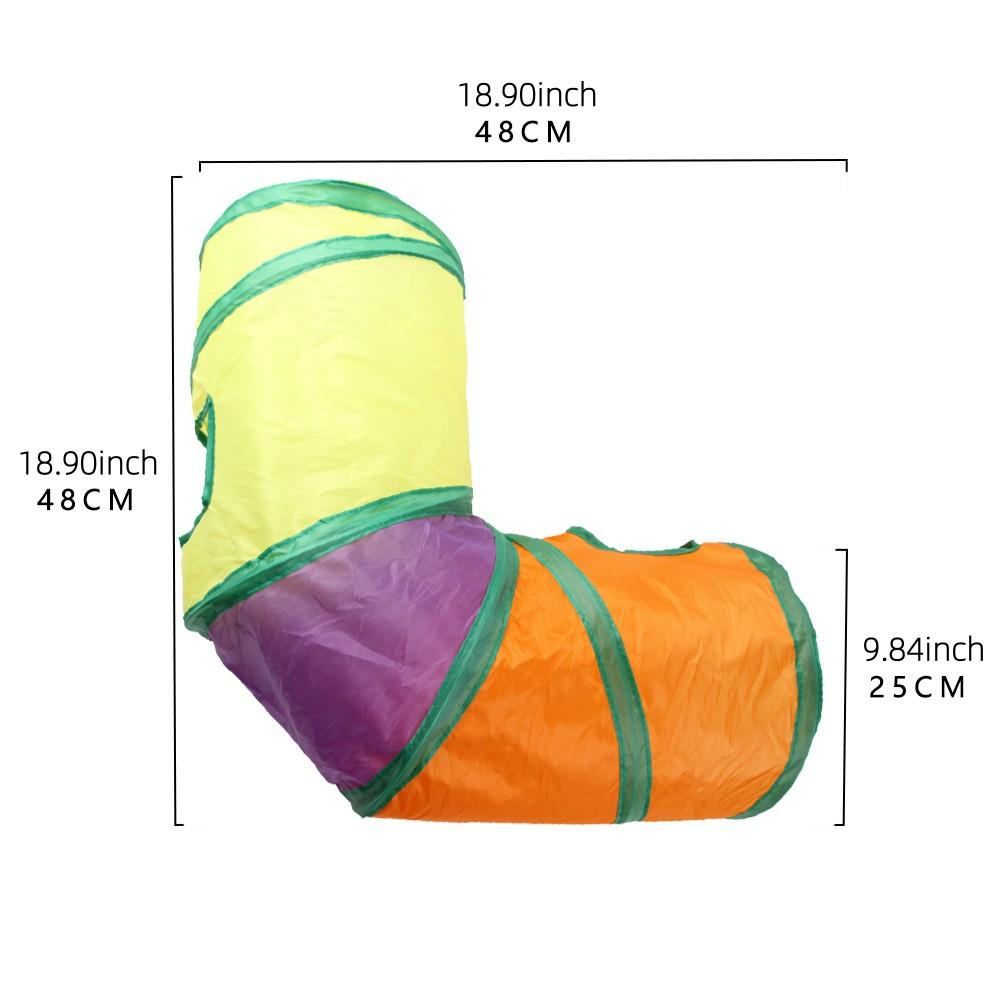Pet Splicing Cat Tunnel Rainbow Cat L-channel Can Store Foldable Cat Diamond Bucket Toys
