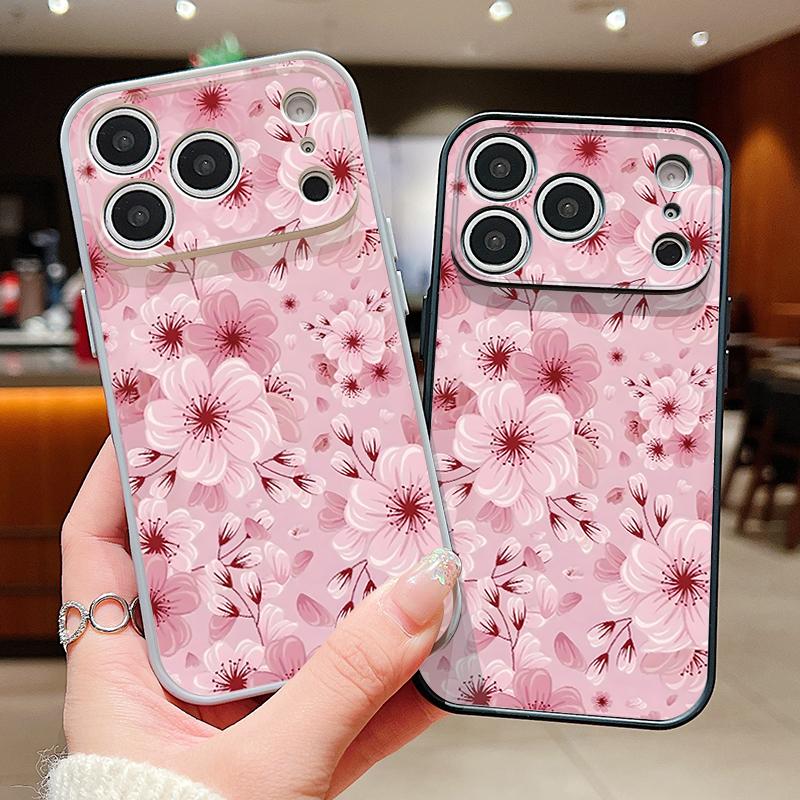 Full Screen Peach Blossoms Case For iPhone 17 Pro Max Magnetic For Magsafe Skin Feeling Cover For iPhone 16 15 14 13 Pro Max