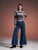 European & American High-Waisted Washed Wide-Leg Micro-Flare Jeans for Women