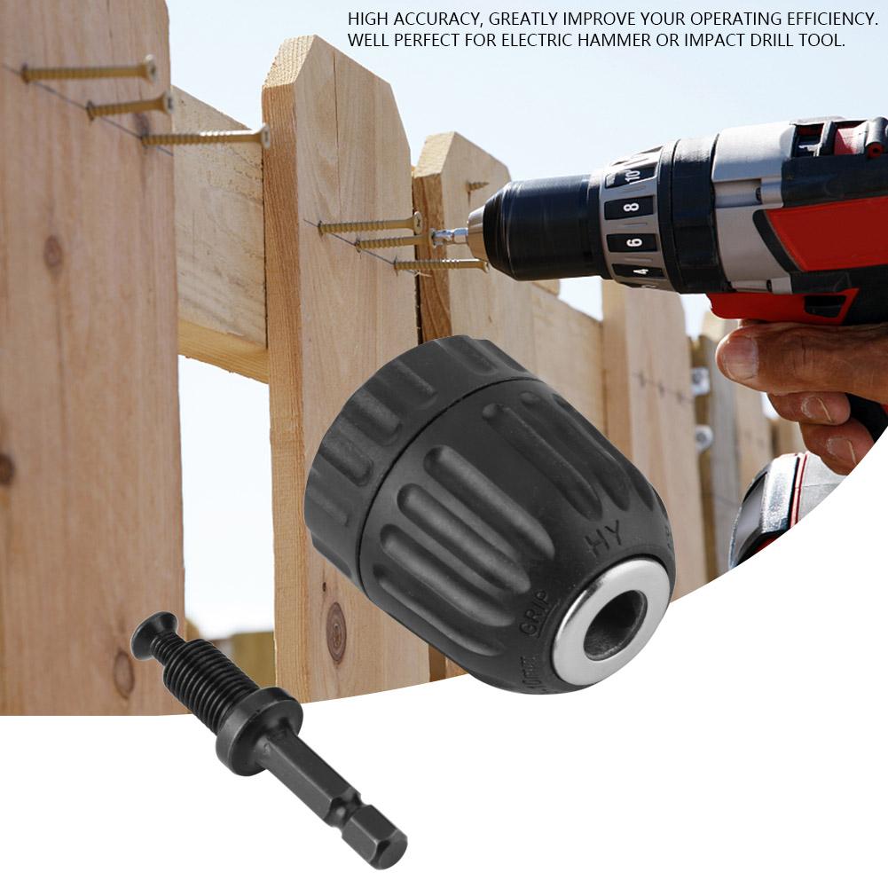 0.810mm Self Locking Keyless Chuck Impact Hammer Drill Bit Conversion Holder (#02)