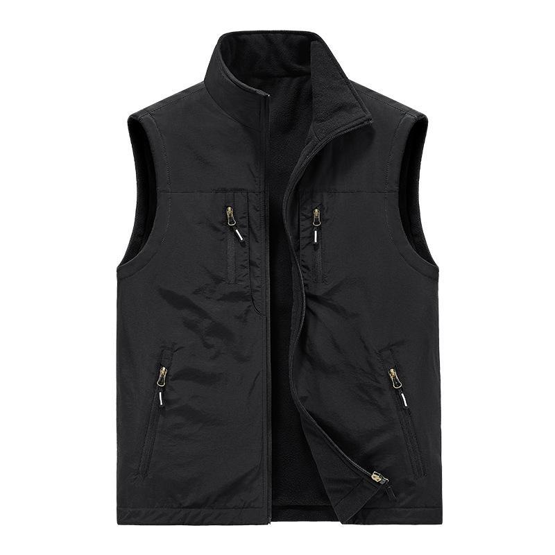 New Autumn and Winter Vest Men's Earthy Outdoor Leisure Middle-aged and Young Photography Fishing Vest Vest Horse Clip Sports Jacket Men