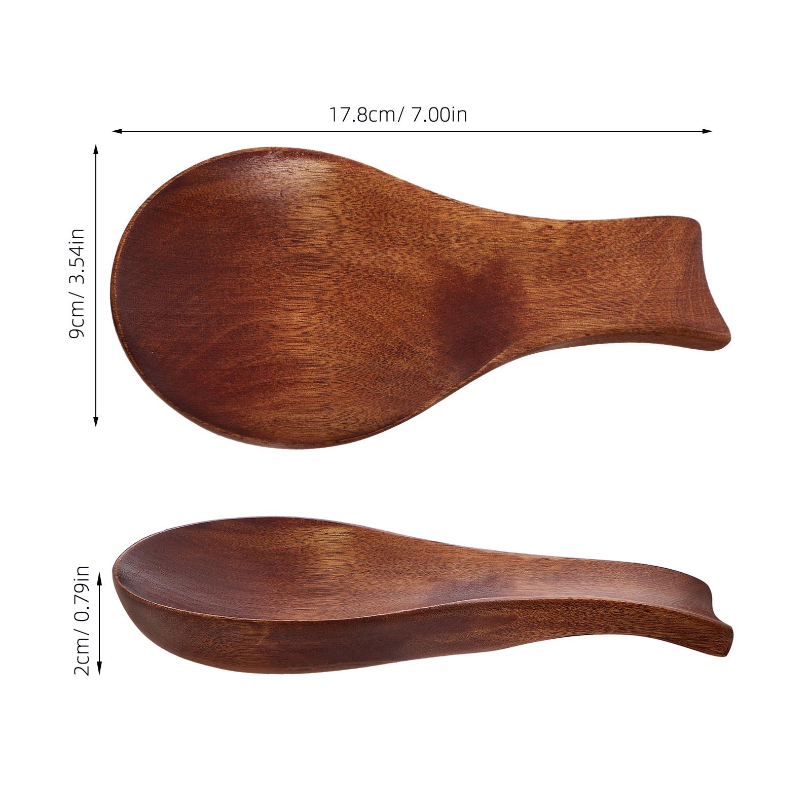 Kitchen Spoon Holder Dinning Table Scoop Rest Wooden Spoon Rest Spoon Holder Japanese-style Wood Soup Spoons Stands