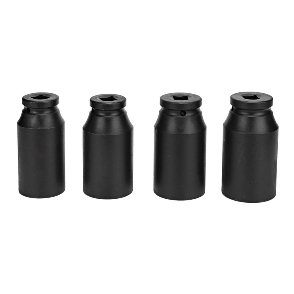 4pcs 12 Inch Deep Impact Socket Repairing Tool Set 12 Point Head Adapter High Hardness