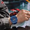 OFNS Men's Fashion Chronograph Watch: Trendy, 50M Waterproof, Luminous, Calendar, Three-Hand Design
