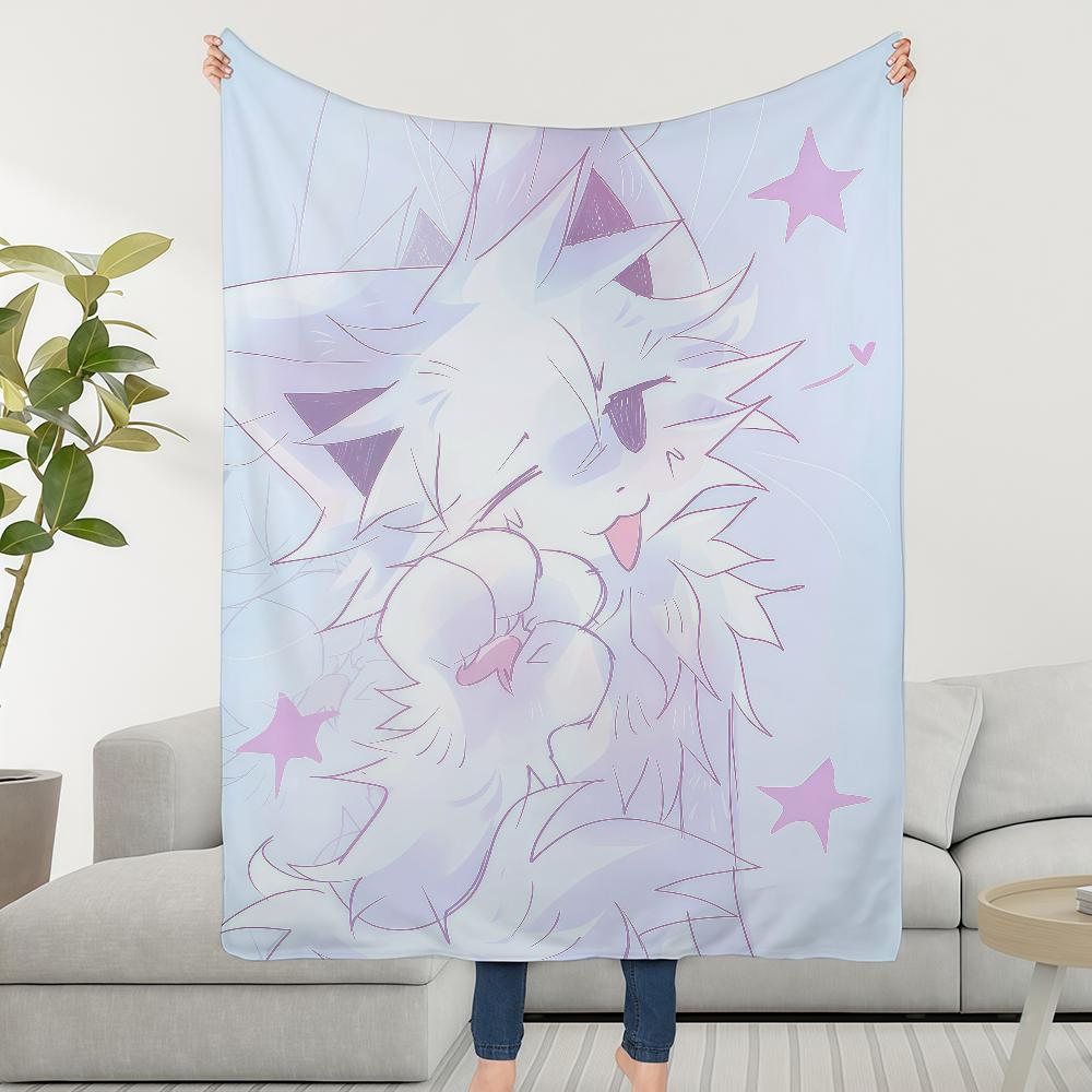 Cartoon Funny Cute Cat Kawaii S-SillyS B-Boy K-KisserS Blanket Soft Warm Furry Throw Super Kids Toys Bed Sofa Car Cradle