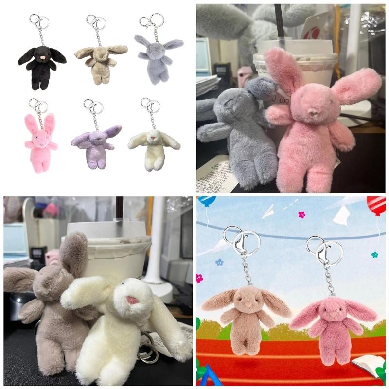 Niedlicher Schlüsselanhänger mit Kaninchen-Cartoon-Motiv, Anhänger für Damentaschen, Geldbörsen und Geldbörsen, lustiges und einzigartiges Accessoire für Handytaschen und Schlüssel