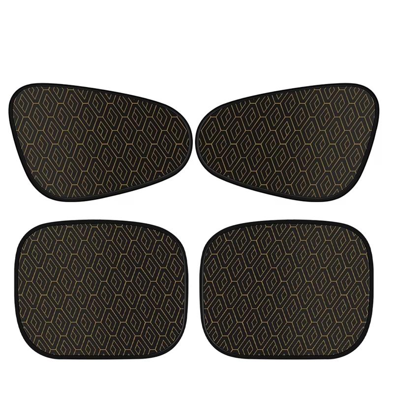 

SEAMETAL 4 шт Электростатические автомобильные солнцезащитные шторки Утолщенные УФ-отражающие шторки на боковые окна Теплопоглощающий солнцезащитный козырек Шторка для защиты от солнца 4pcs