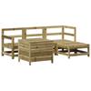 5 Piece Garden Sofa Set Pressure Treated Pine Wood