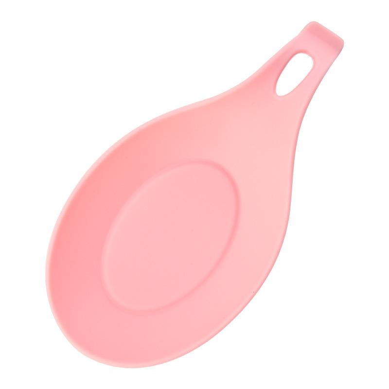 Heat-Resistant TPE Silicone Spoon Rest Non-Slip Easy Clean Kitchen Utensil Holder Saucer Pad for Cocktail Snack Trays
