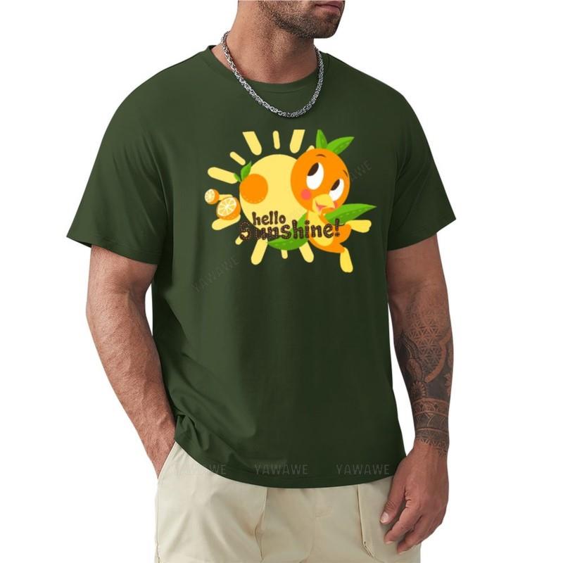 Hello Sunshine Orange Bird (White Background) Tshirt Cat Shirts Vintage T Shirt Oversized T Shirts Unisexs T Shirt Graphic