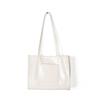 Women's Casual Tote Bag,Fashion PU Leather Commute Shoulder Bag,Large Capacity Travel Handbag,Glossy Patent Leather Shoulder Bag