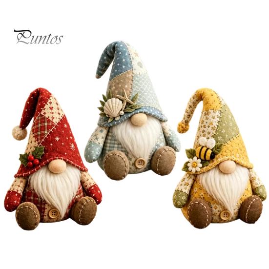 Bildschirmfreie Hobby-DIY-Patchwork-Gnom-Bausatz, Weihnachten Nähen 3D-Zubehör Enthalten Bastelset für Anfänger Erwachsene Handgemachtes Geschenk