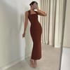  American women's clothing 2025  American style summer new U-neck waist sexy evening dress tight dress