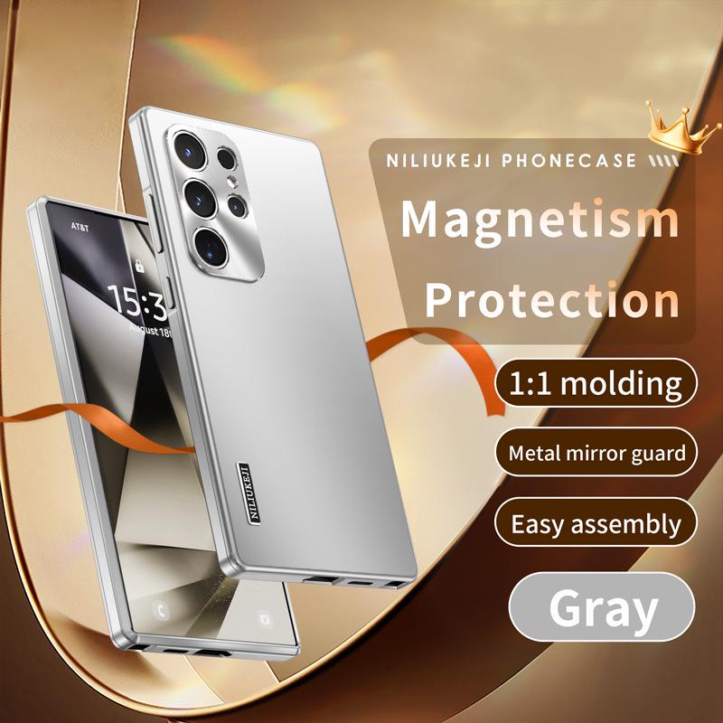 

Magnetic Metal Frame Protective Case for Samsung S24 Ultra - Full Edge Solid Color Cover Samsung S22