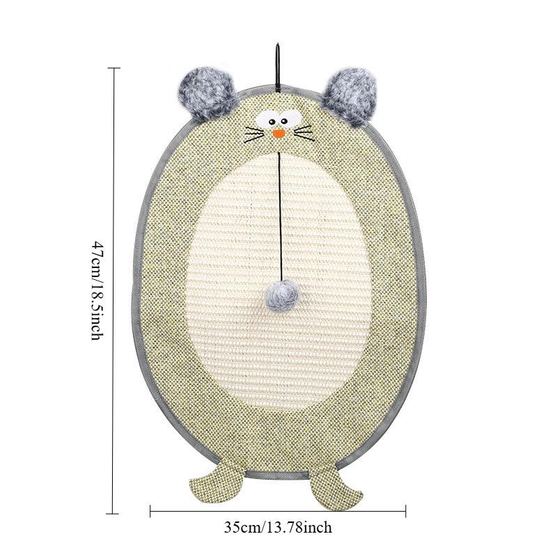Cat Scratching Pad Cat Scratching Post Hanging Bear Head Round Wear-resistant Claw Grinding Paw Resistant Scratching Mat Cat Toy