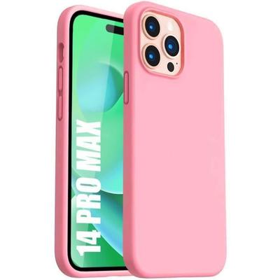 Protective Case - E.F.CONNECTION - for iPhone 14 Pro Max - Matte Pink - Flexible - Shockproof
