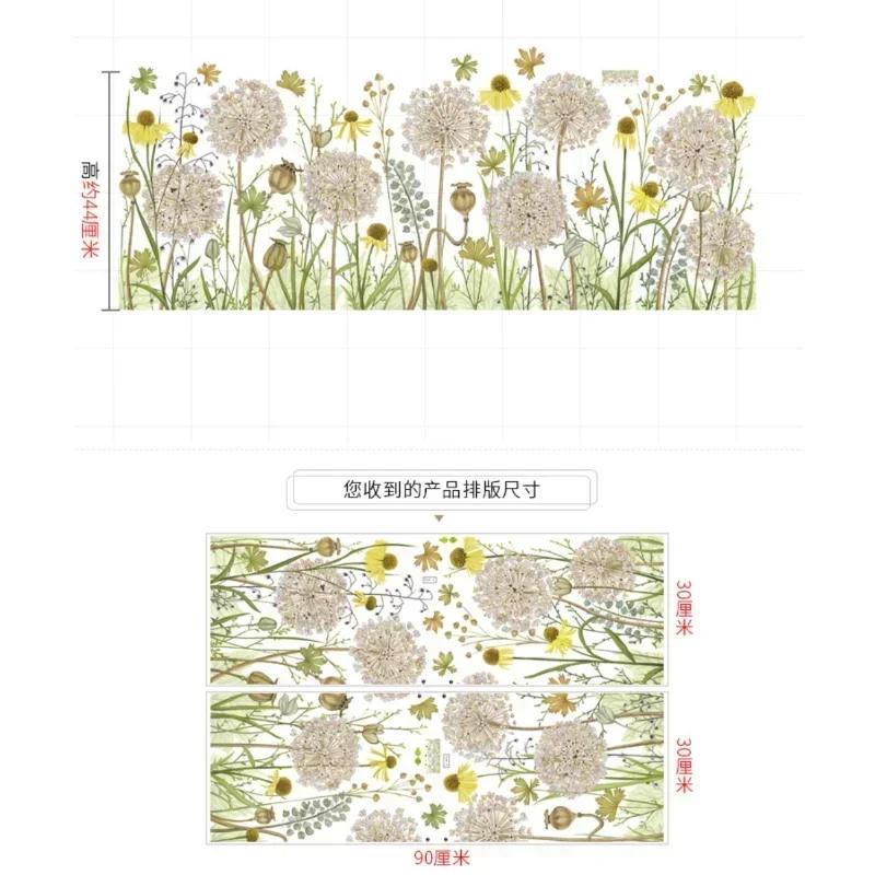 

Наклейки на стену «Одуванчики» Гостиная Спальня Восстановить Садовое Искусство Растения Цветы Плинтус Самоклеящиеся Обои Украшение