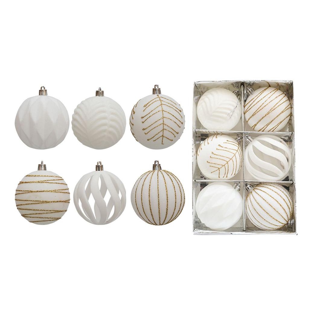 6PCS 8CM Christmas Ball Ornaments Tree Decorations for Holiday Wedding Party