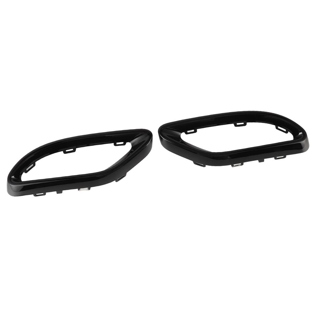 Gloss Black Exhaust Pipe Cover Tip Cover Trims Replacement for A B C E GLC ‑Class W177 W247 W205 W213 X253 C257 Tail Pipe Frame