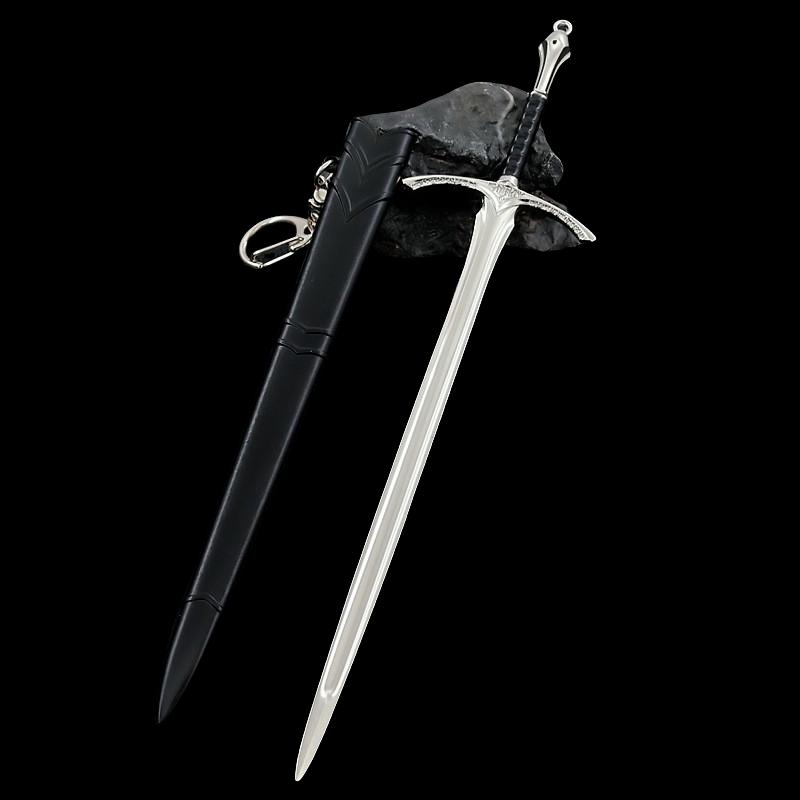 22cm Metal Gandalf Katana Sword Movie Rings Knight Knife Iron Real Size Japanese Katana Samurai Sword Cosplay Kid Toy Anime Gift