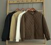 Spring Autumn Lightweight Padded Casual Elegant Jacket Thin Cotton Coat Woman Clothing Solid Color Long Sleeve Top Loose Quilted Jacket