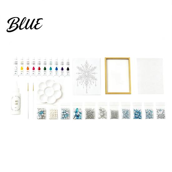 Art Craft Supplies Set DIY Jewelry Faux Pearl Painting Kit with Frame Christmas Projects for Home Leisure Crystal Gem Adults Holiday Tabletop