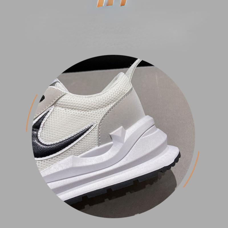 New Platform Shoes For Women Mesh Sneaker Retro Running Women Shoes Trend Casual Microfiber Fabric Breathable Tennis Shoes