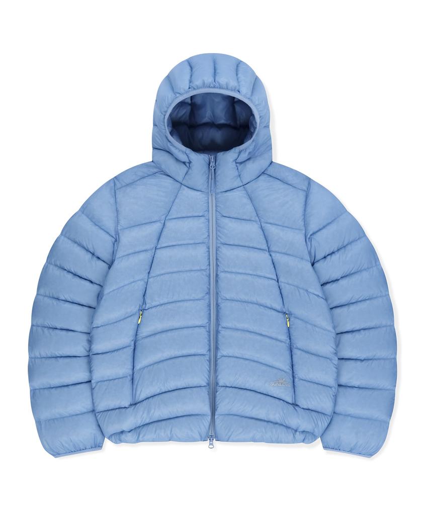 Sunlovetour Hooded Fly Light Down Jacket Light Blue
