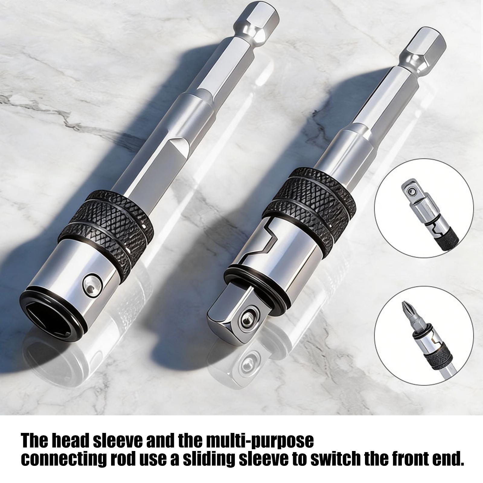 

Quick Positioning Socket Extension Bar Facilitating Rapid Bit Changes Saving Time Auto Locking for Users in Repairing 1