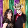 2 Pack Mardi Gras Foil Curtains Metallic Fringe Curtains Shimmer Curtain for Birthday Wedding Party Mardi Gras Party Decorations