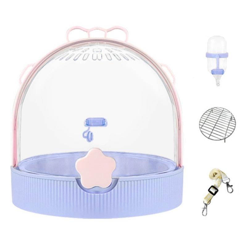 

Travel Use Bird Cage Ventilation Holes For Parrots Conures Budgies With Removable Tray And Comfortable Perch фиолетовый
