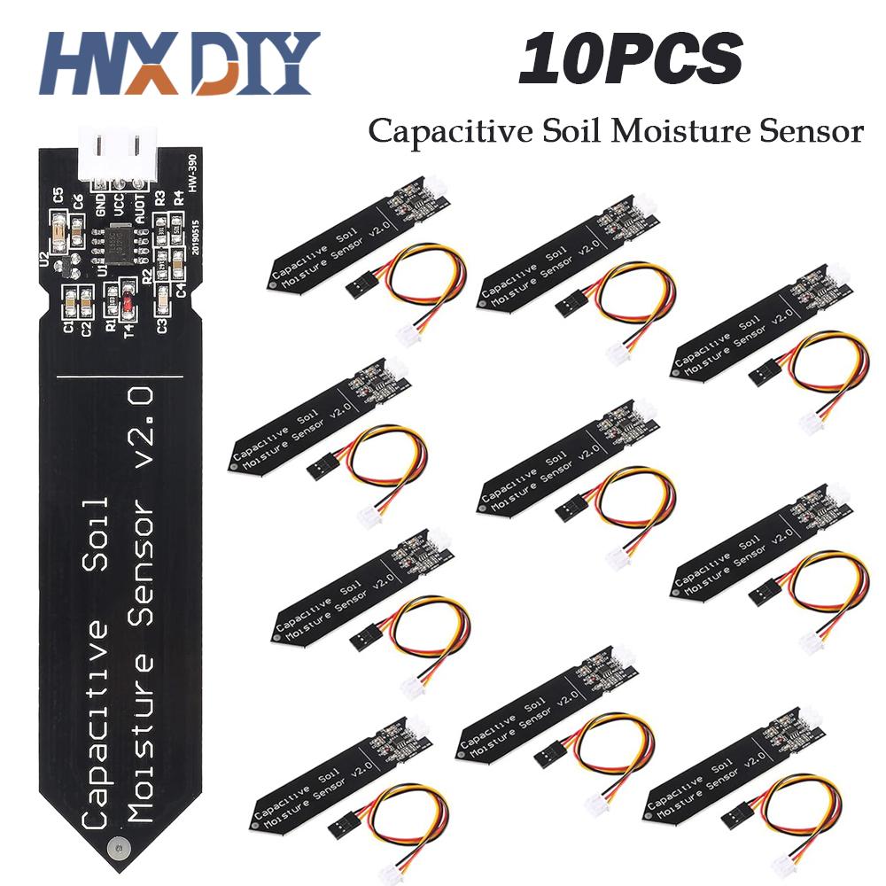 1-10pcs Capacitive Soil Moisture Sensor Corrosion Resistant for Arduino Moisture Detection Garden Watering DIY