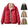 Winter-Daunenmantel, gepolstert, Umlegekragen, Taschen, Reißverschluss, Parka, winddicht, wärmespeichernd, Baumwolljacke für den täglichen Gebrauch bei kaltem Wetter