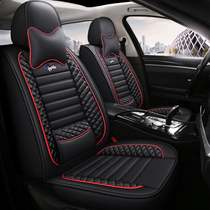 JJL Universal Full Wrap Car Seat Cushion - All Seasons, Solid Color, Sports Style