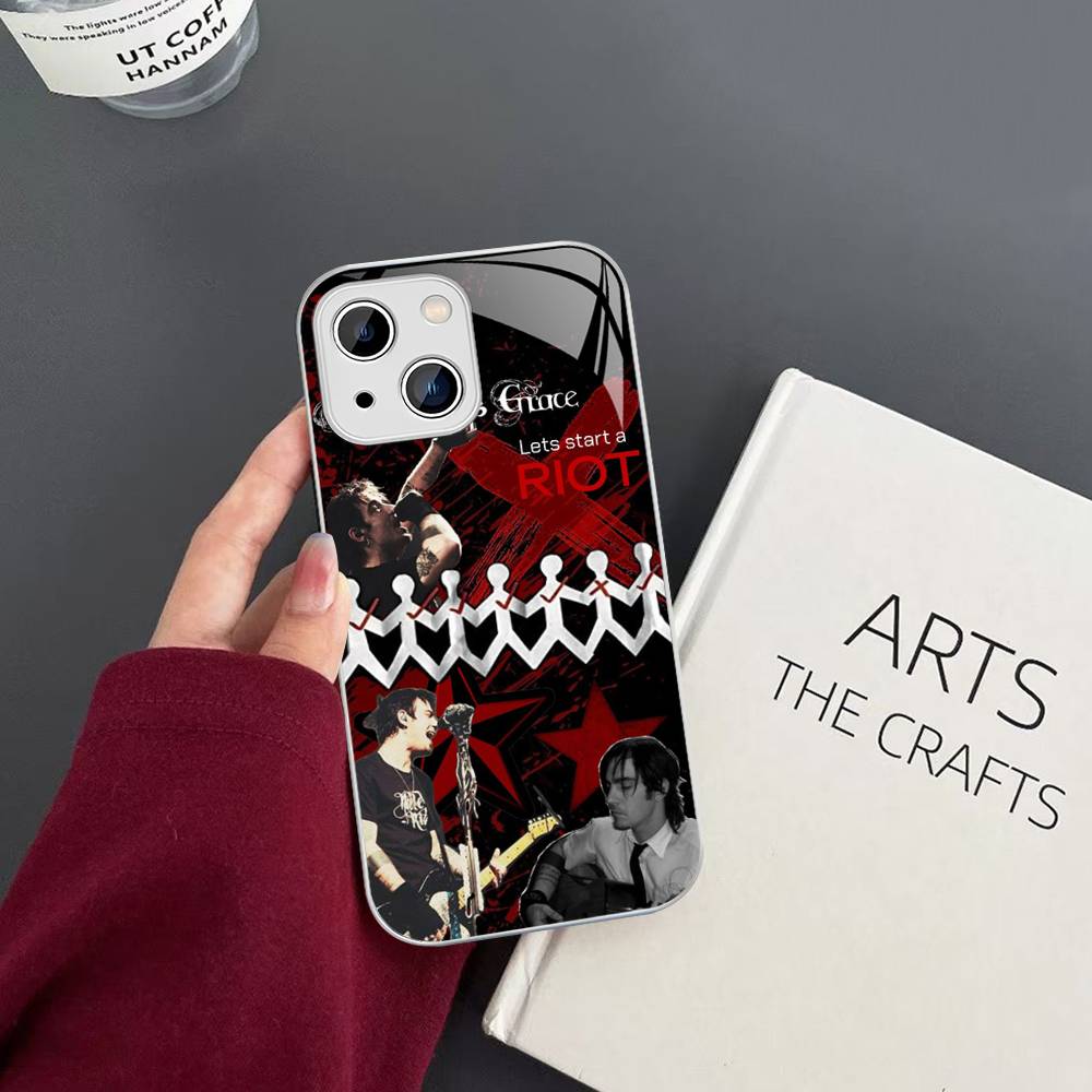 Classic Vintage Three Days Grace Band Tempered Glass For Iphone 14 13 12 11 Pro Mini XS MAX 14Plus X XS XR Cover
