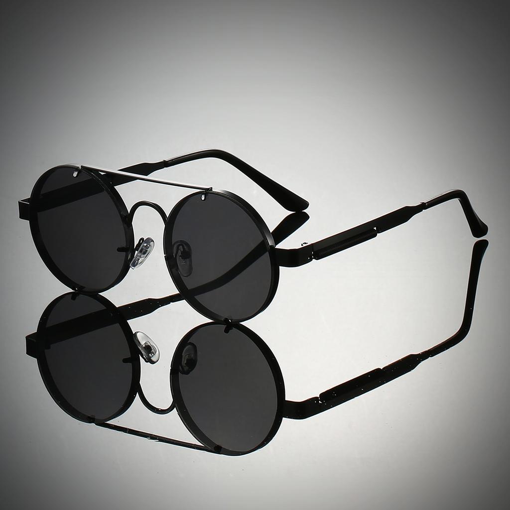 Vintage Round Sunglasses Men Fashion Punk Outdoor Casual Shades Women  New in Trendy Brand Design Decor Sun Glasses