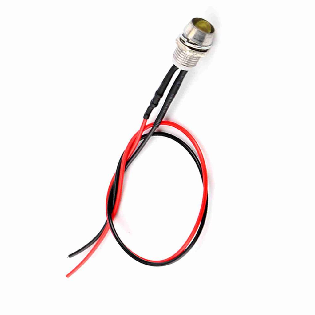 4 Pcs 12v 8mm LED Panel Pilot Dash Warning Light Indicator Lamp Car Van Green