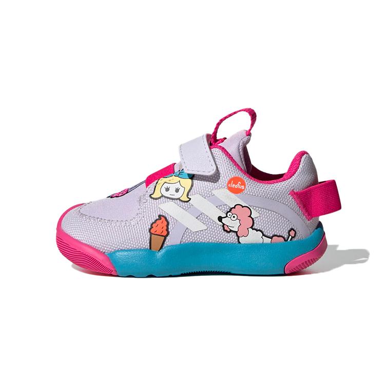 

new Cleofus x Adidas Activeplay I Graffiti Slip-Resistant Cushioning Low-Top Running Shoes Light Purple Infant And Toddler 24