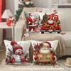 Christmas Throw Pillow Covers Pattern Cushion Cover Suitable for Sofa Bedroom Car Pillow Cover