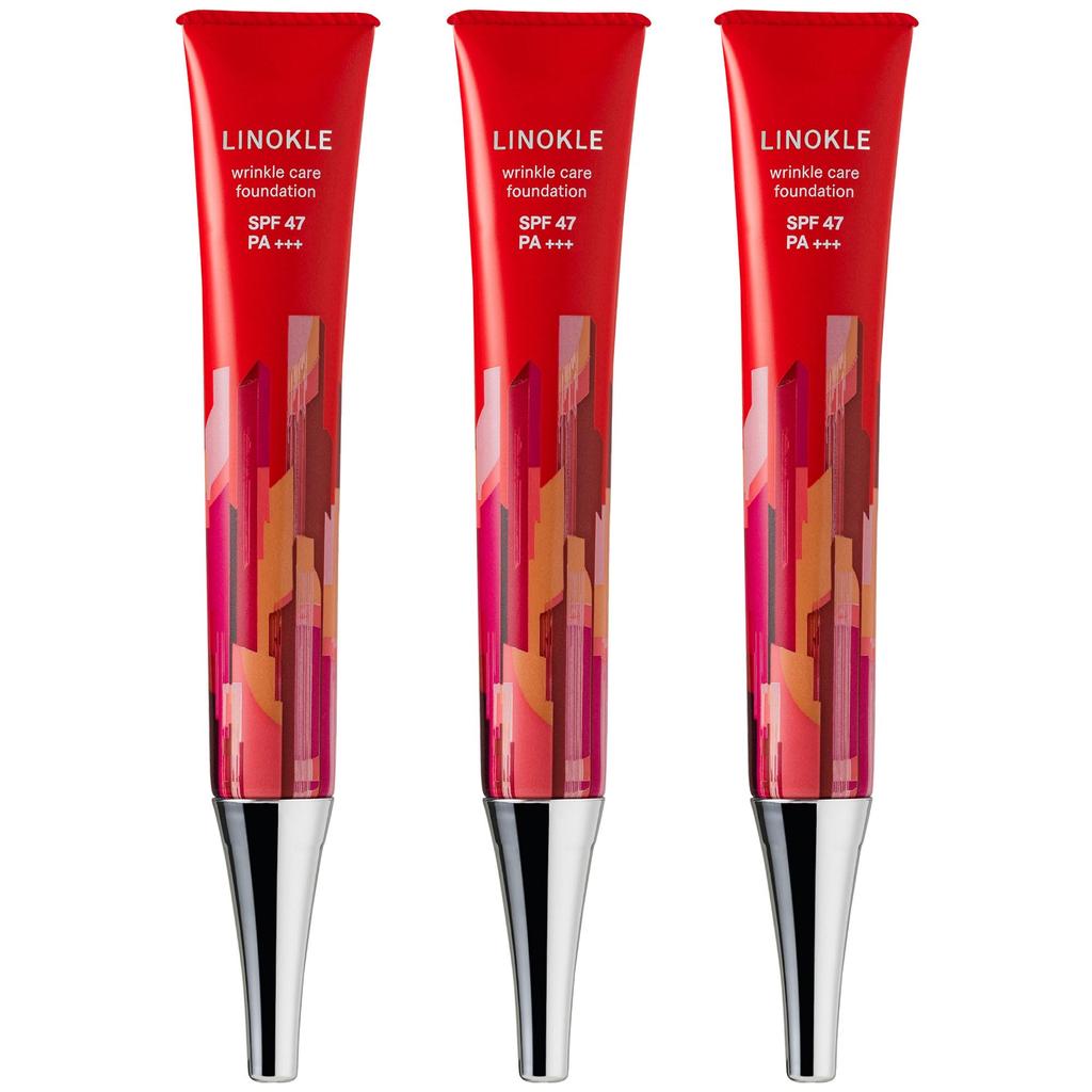 blemishes and covers Rinocle Niacinamide Wrinkle Cover Foundation Liquid Foundation Base UV Moisturizing UV Protection SPF47 Aging Care Tone Up