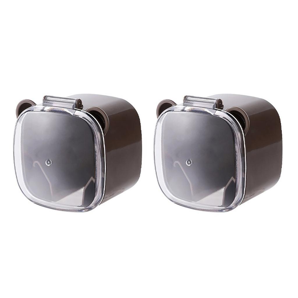 2Pcs Bathroom Splash Proof Plug Holder Wall Mounted Plug Storage Rack with Dust Cover Kitchen Power Socket Organizer