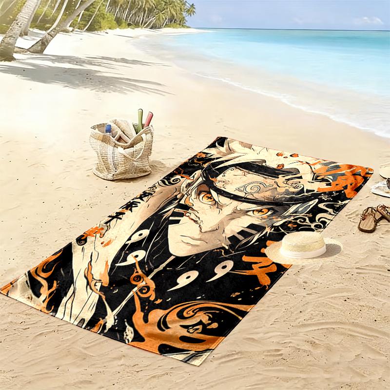 1pc naruto Beach Towel, Multi-functional Beach Towel for Outdoor Activities Beach Swimming and Travel