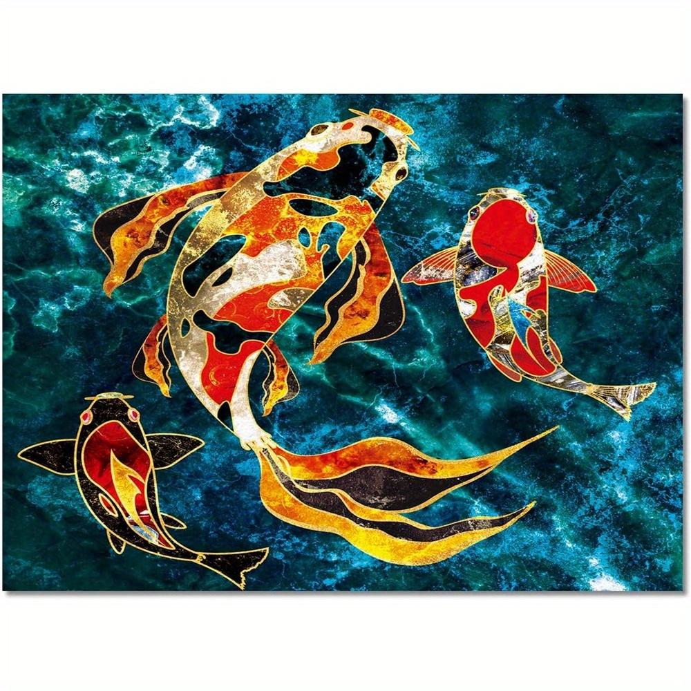 Alfombra de dibujos animados de peces Yin Yang naturalizados con carpa Koi para el hogar, sala de estar, dormitorio, sofá, felpudo decorativo, alfombra para área infantil, alfombra antideslizante