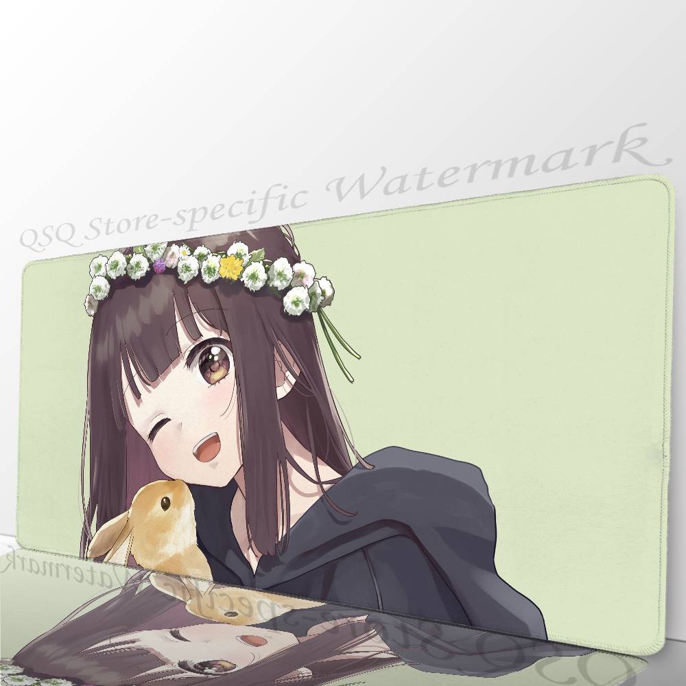 Nanase Kurumi Anime Mousepad Non-slip Suitable For Office Computers Laptops E-sports Game Desk Mats XXL Keyboard