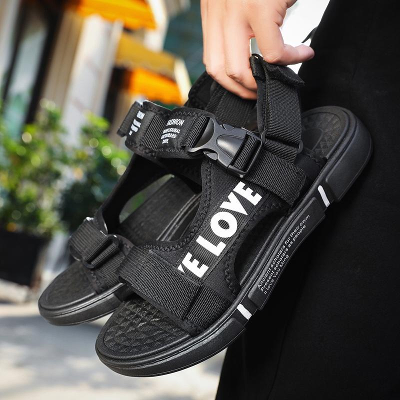 Men Sandals Soft Comfortable Non-Slip Men Shoes High Quality Woven Beach Sandals Mens Gladiator Sandals Summer Casual Flat Shoes