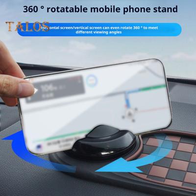Multifunktionale Auto-Anti-Rutsch-Matte mit temporärer Parknummer, Auto-Armaturenbrett 360-Grad-drehbarer Handyhalter